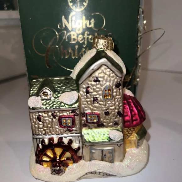 Department 56 Night Before Christmas Dickens Village Mill Glass Ornament 9808 - Picture 3 of 12